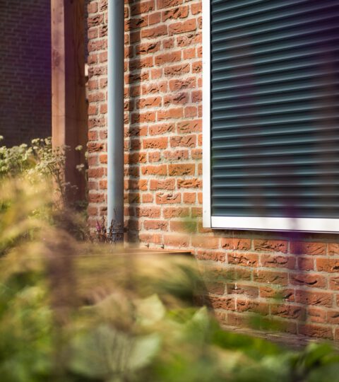 Detailfoto van een rolluik
